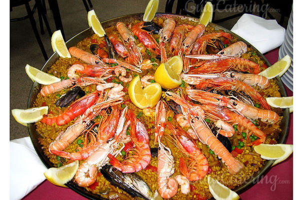 Paella de mariscos. Foto: Gadircatering
