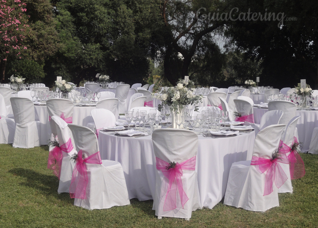 Montaje con lazos de organza