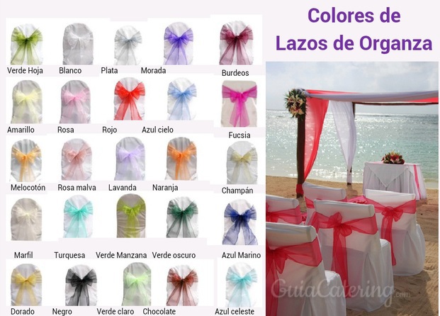 Colores de Lazos de Organza