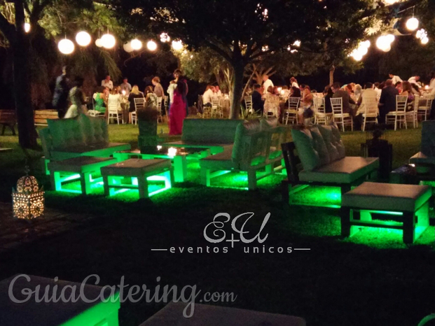 Montaje espectacular nocturno led en finca