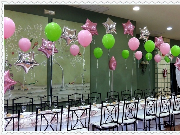 Decoraciones con globos para comuniones