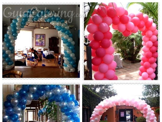 Decoraciones con globos para bautizos