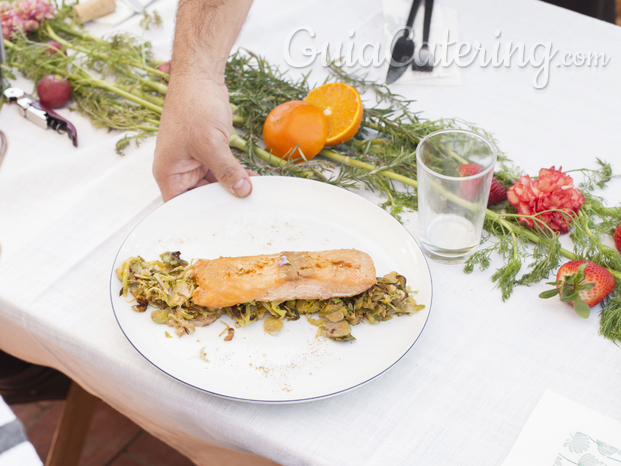 salmón curado en miso 