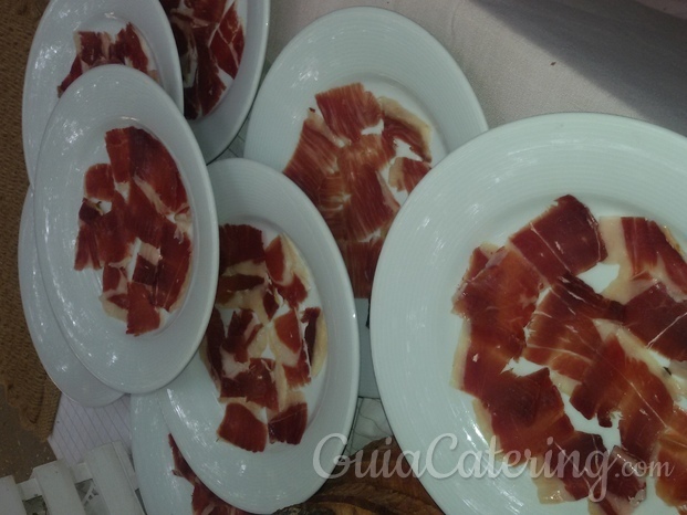 Jamón para recepción 