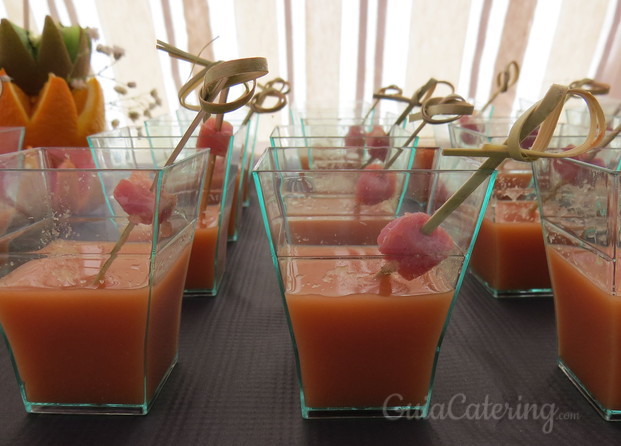 Chupitos de gazpacho