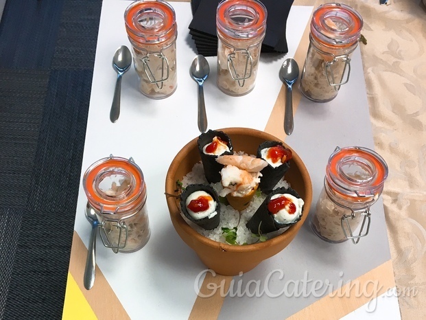 Ensaladilla rusa con melva y langostino