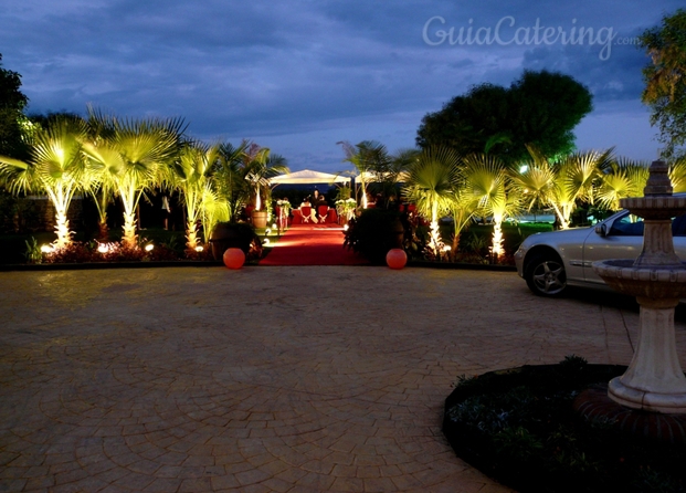 Boda civil de noche 