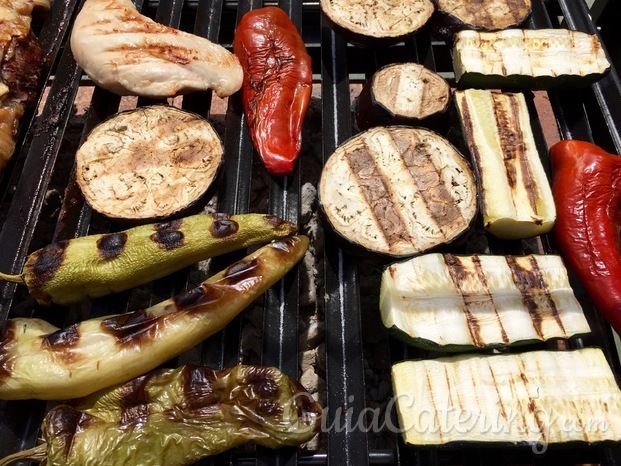 Verduras a la parrilla en BrasasySabores