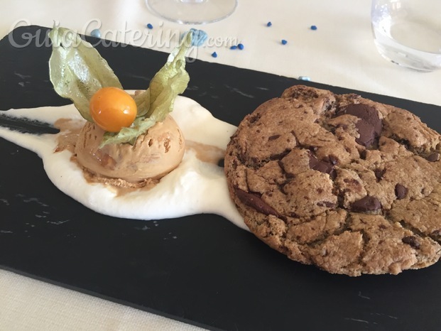 Cookie con helado de cafe 