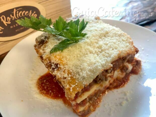 lasagna casera. 