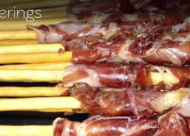 Palitos con jamón de jabugo