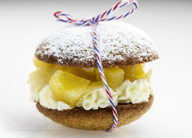 Whoopie de manzana y mascarpone