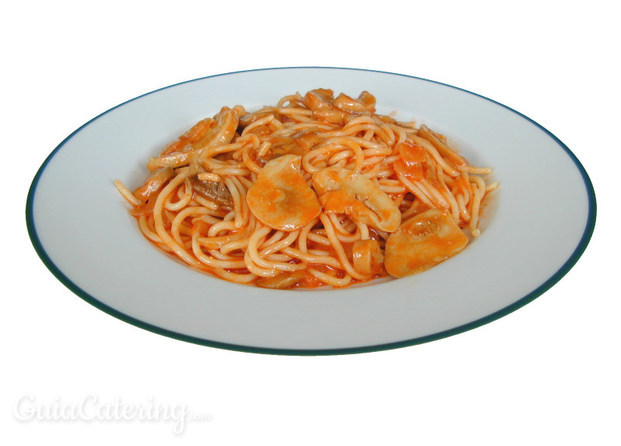 Espaguetis milanesa